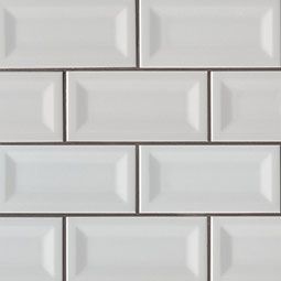 Gray Glossy Inverted Beveled Tile $3.52 a sq ft