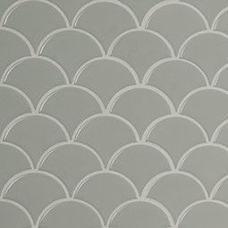 Gray Glossy Fish Scale Pattern Mosaic $7.29 a sq ft