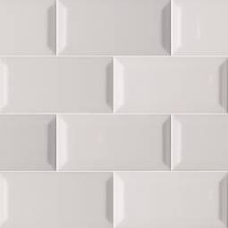 Gray Glossy Beveled Subway Tile 3x6 $2.36 a sq ft