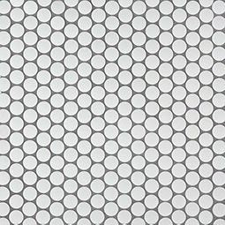 Penny Round Bianco Matte Tile $6.05 a sq ft