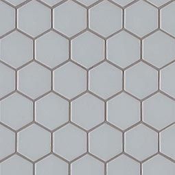 Retro Hexo Gray Matte Tile $6.30 a sq ft