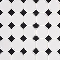 White And Black Octagon Tile $5.97 a sq ft