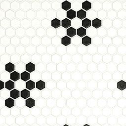 White And Black Mod Petal Pattern Matte $5.99 a sq ft