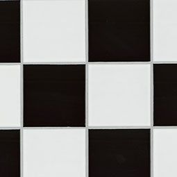 White and Black 4" Checkered Matte $5.90 a sq ft