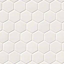 White Glossy 2” Hexagon Mosaic Tile $4.40 a sq ft