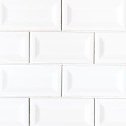 Inverted Bevel White Subway Tile $4.48 a sq ft