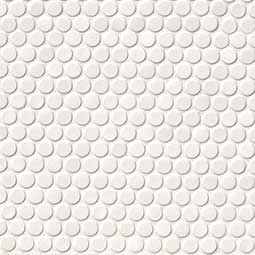 White Glossy Penny Round Mosaic $6.27 a sq ft
