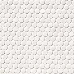 White Glossy Penny Round Mosaic $6.27 a sq ft