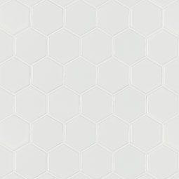 White Matte 2” Hexagon Mosaic Tile $6.20 a sq ft
