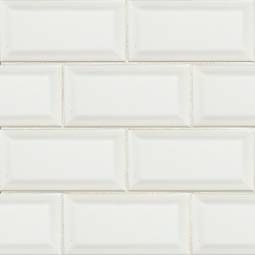 White Beveled Subway Tile 3x6 $4.48 a sq ft